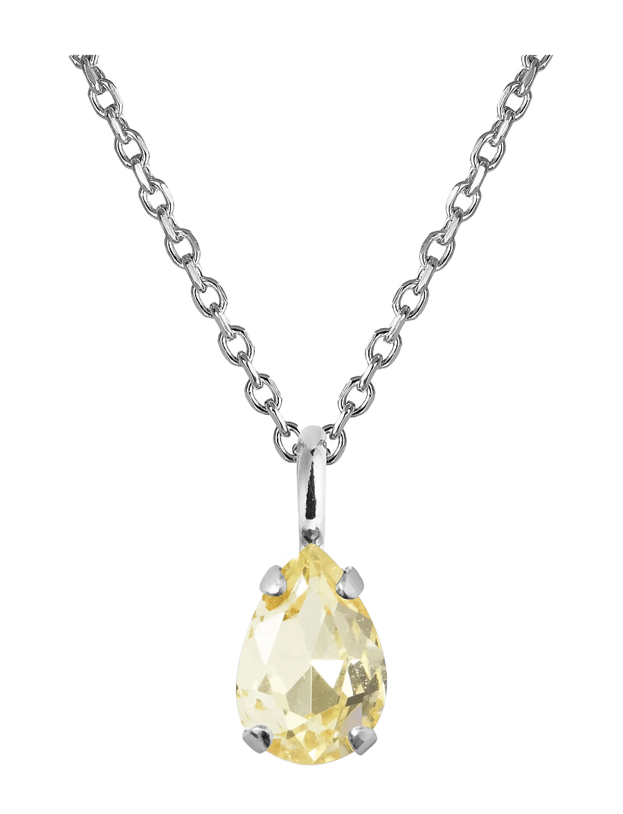 Caroline Svedbom - CHILDHOOD BIRTHSTONE NECKLACE RHODIUM - kedjehalsband - november - 0
