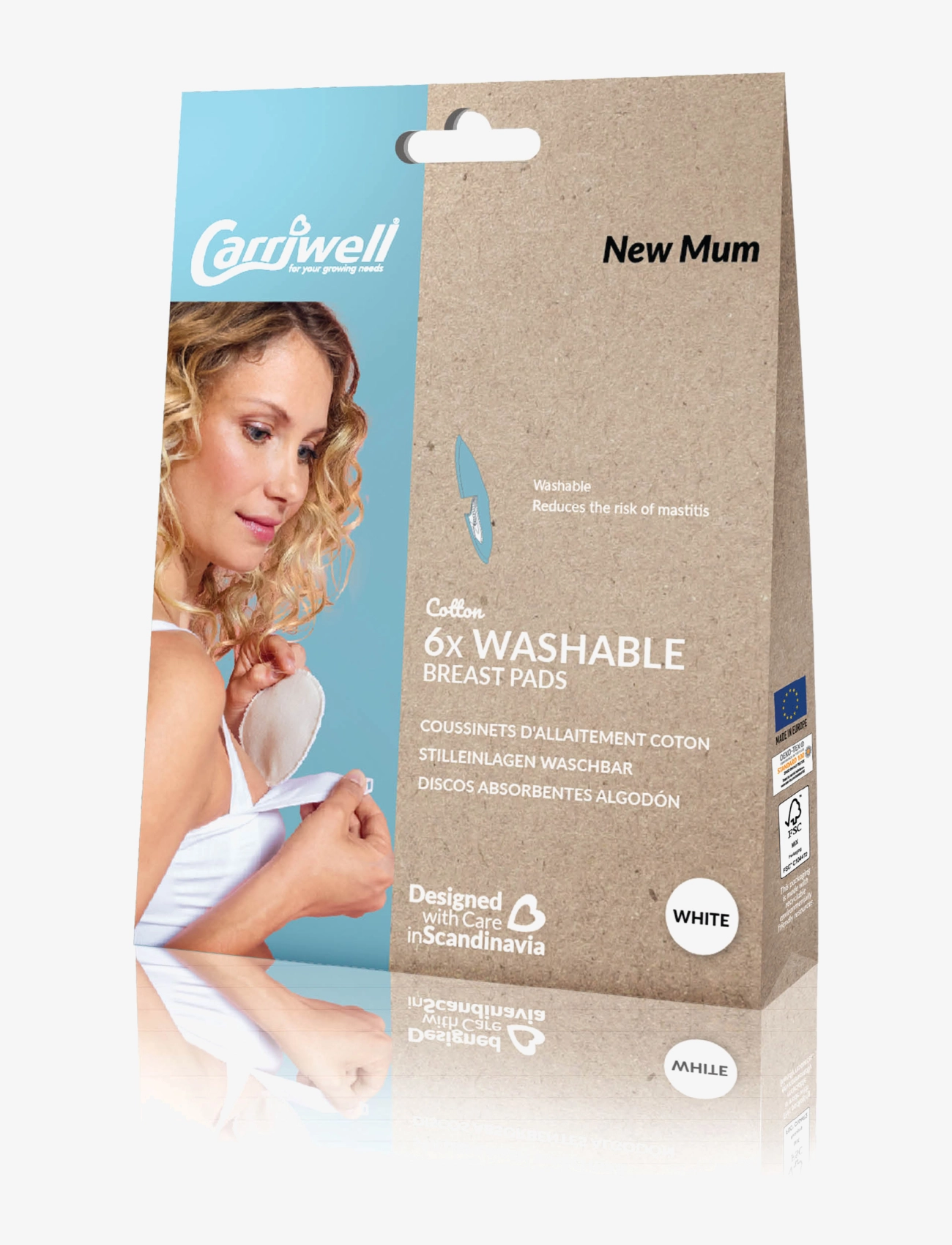 Carriwell - Washable Breast Pads - still-bhs - white - 4
