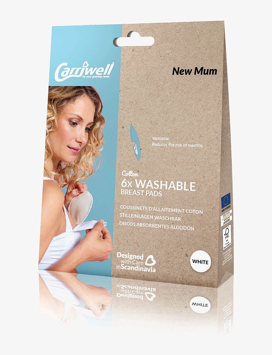 Carriwell - Washable Breast Pads - still-bhs - white - 4