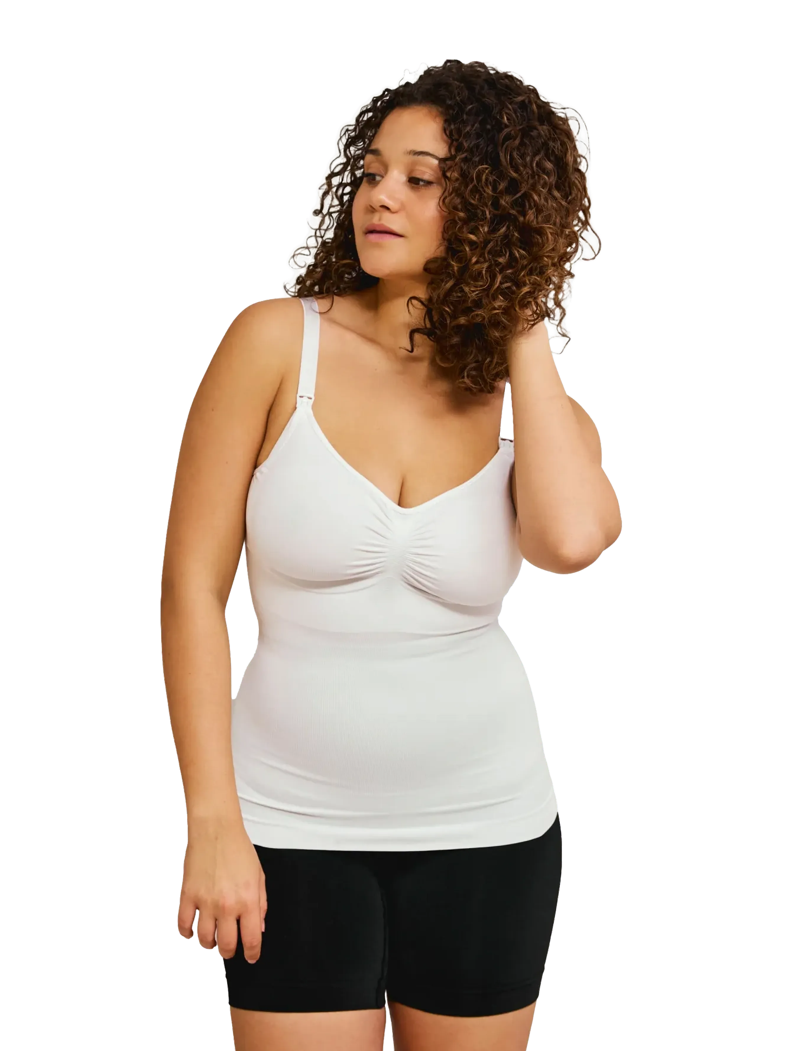 Carriwell Nursing Top With Shapewear, L, White, Shapewear > Overdele, Dame