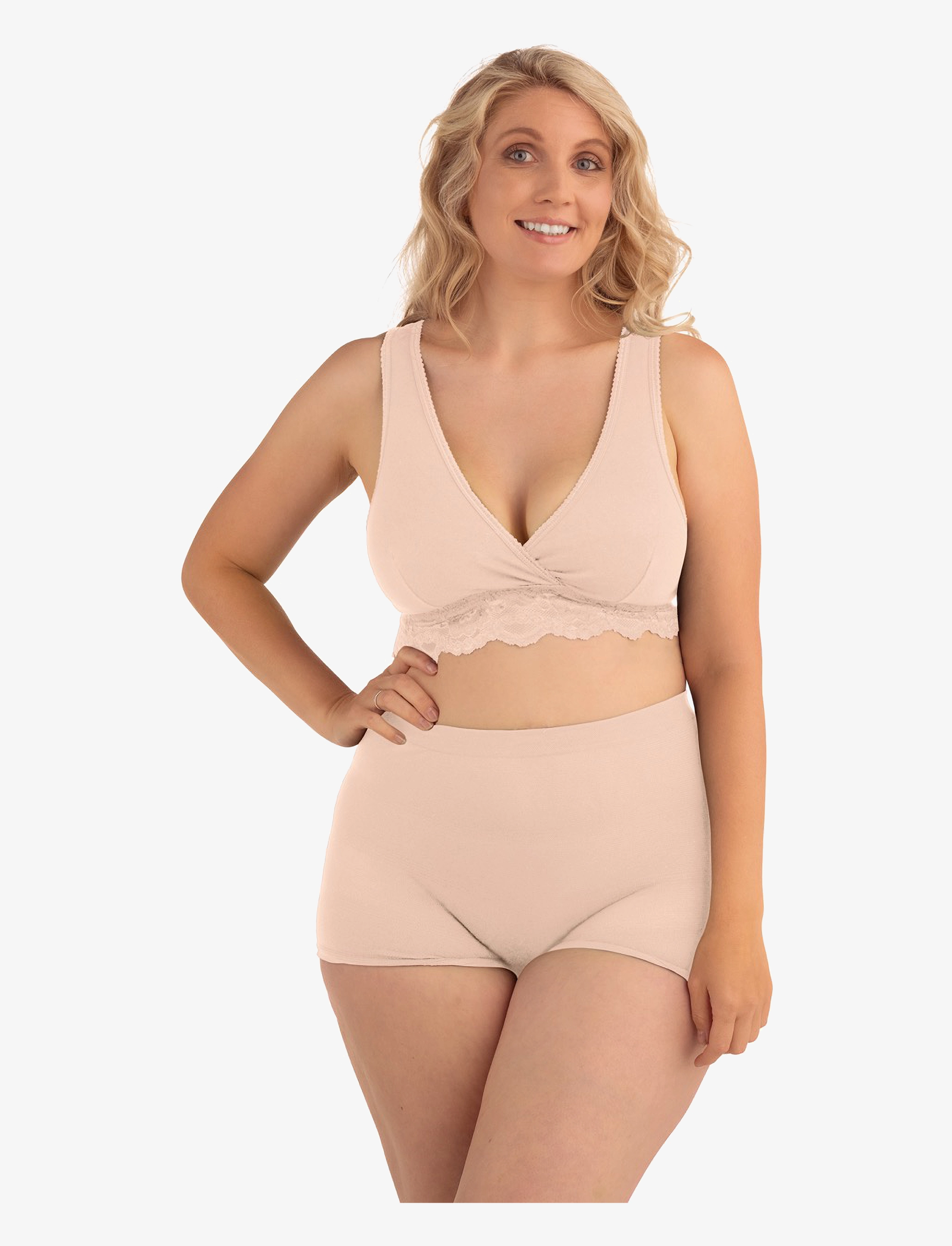 Carriwell - Crossover Sleeping & Nursing Bra - underkläder - honey - 2