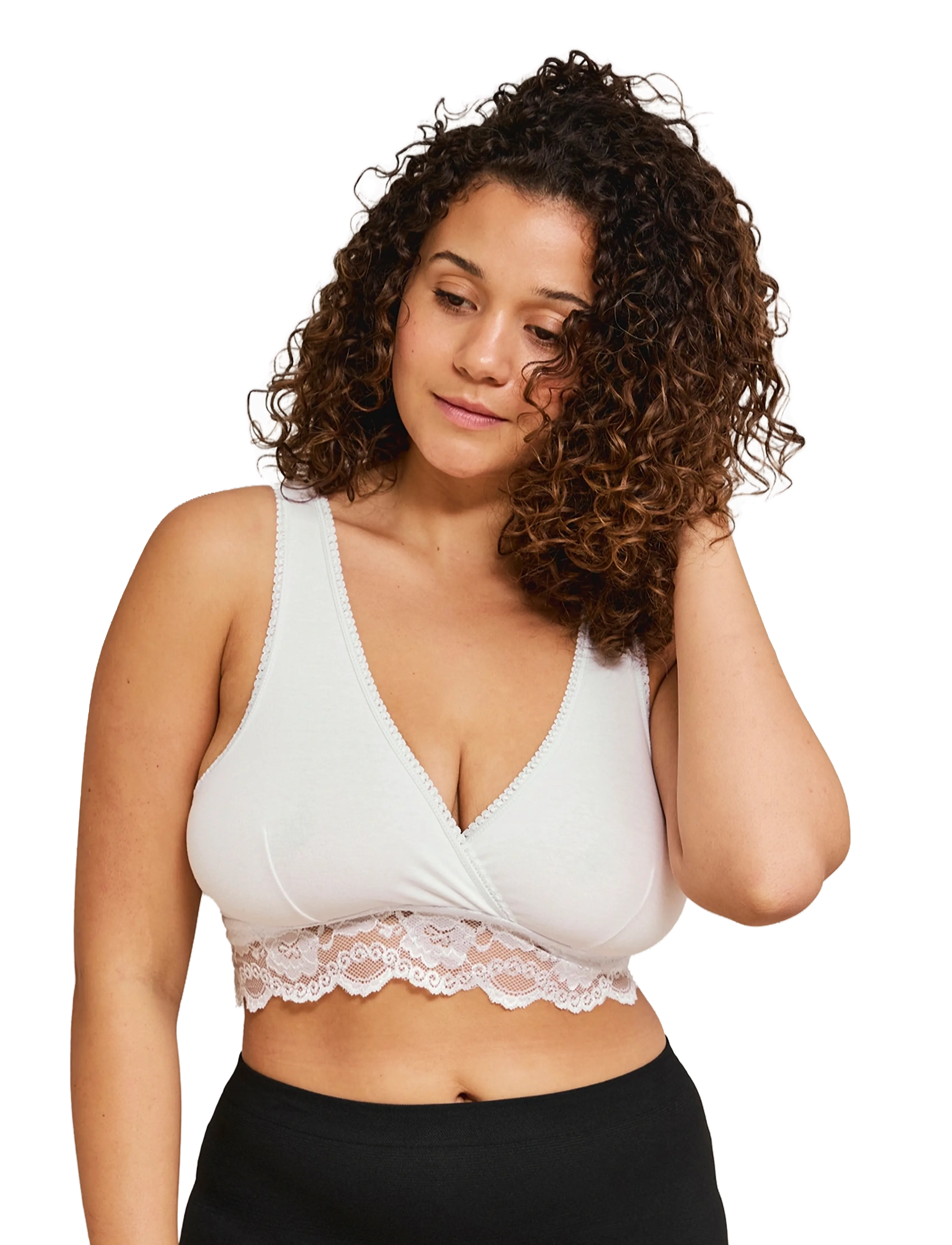 Carriwell Crossover Sleeping & Nursing Bra, L, White, Bh'Er Og Toppe > Barsels-Bh'Er, Dame