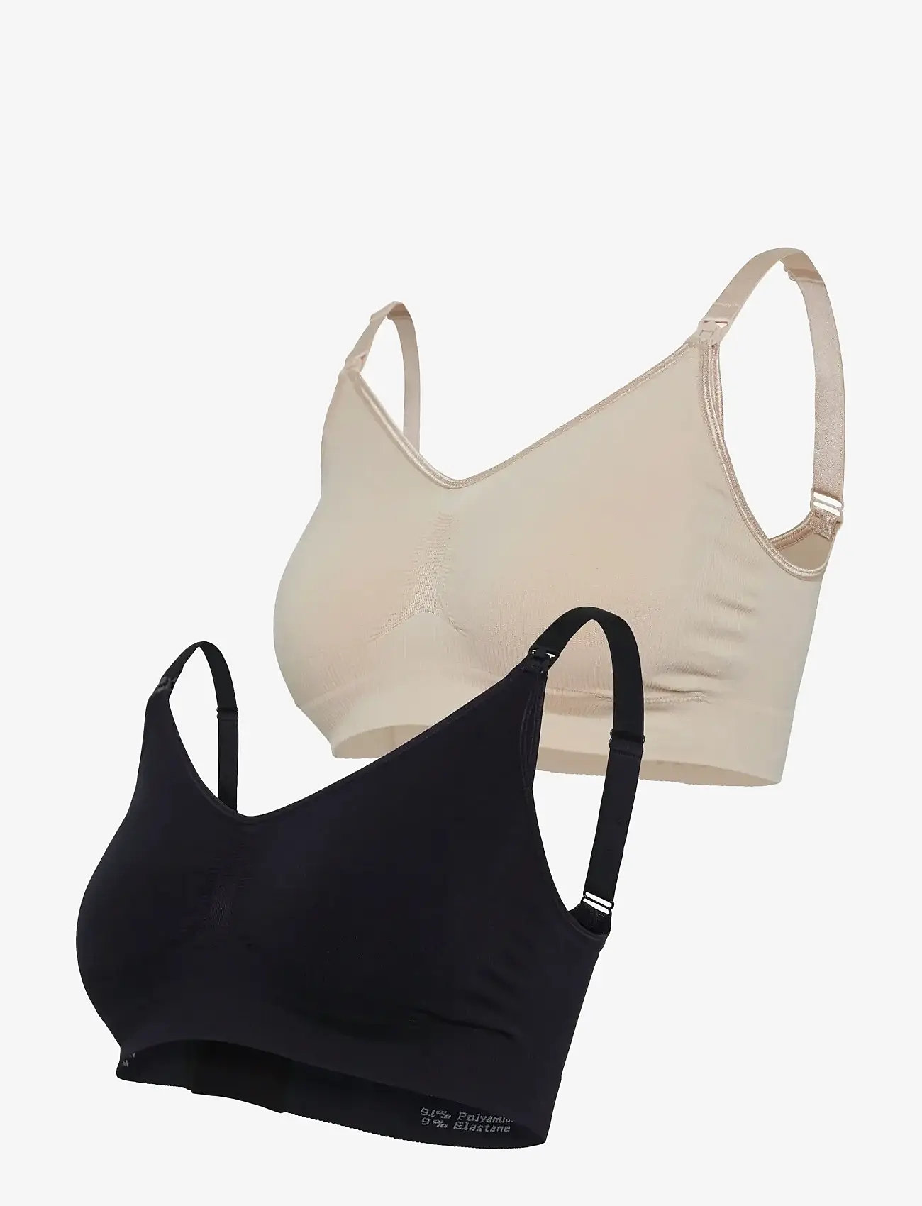 Carriwell - Original Maternity & Nursing Bra 2-pack (GRS) - undertøj - black+honey - 1