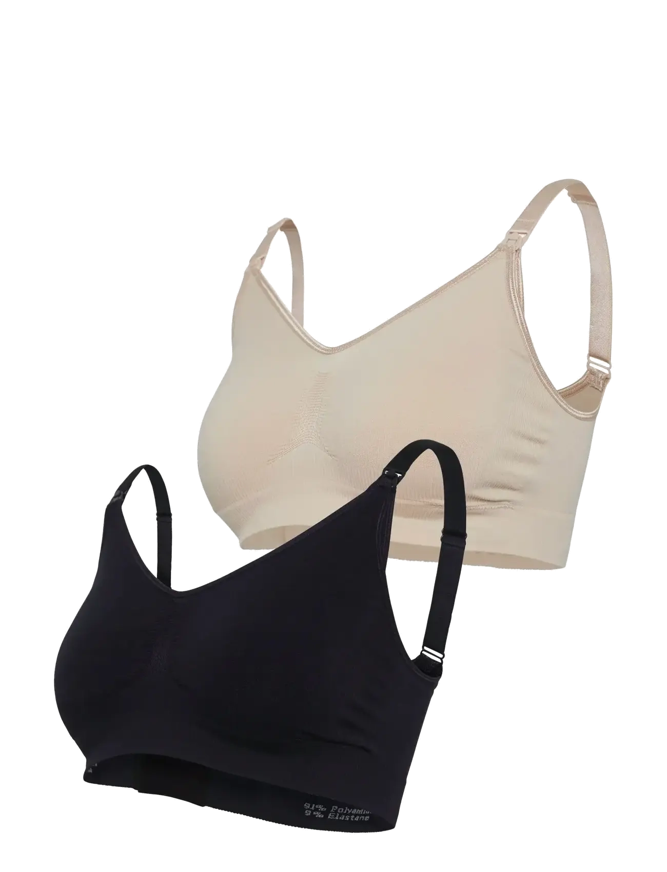Carriwell Original Maternity & Nursing Bra 2-pack (GRS) - Undertøj - BLACK+HONEY / multi