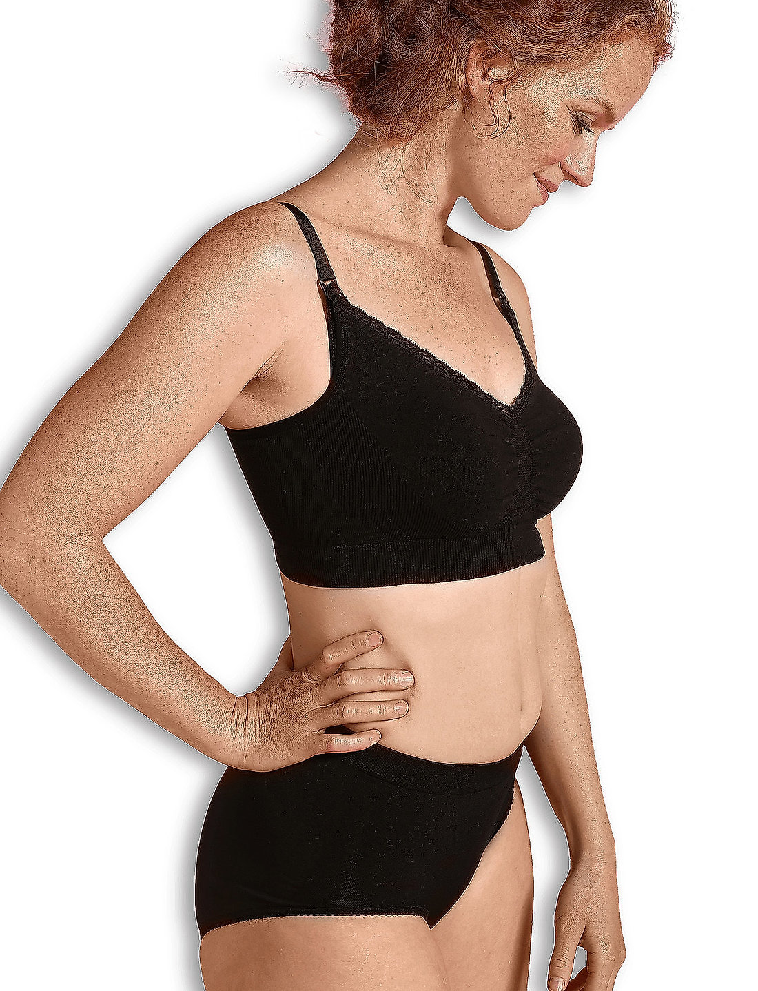 Carriwell - Organic Maternity & Nursing Bra - pesu ja aluspesu - black - 0