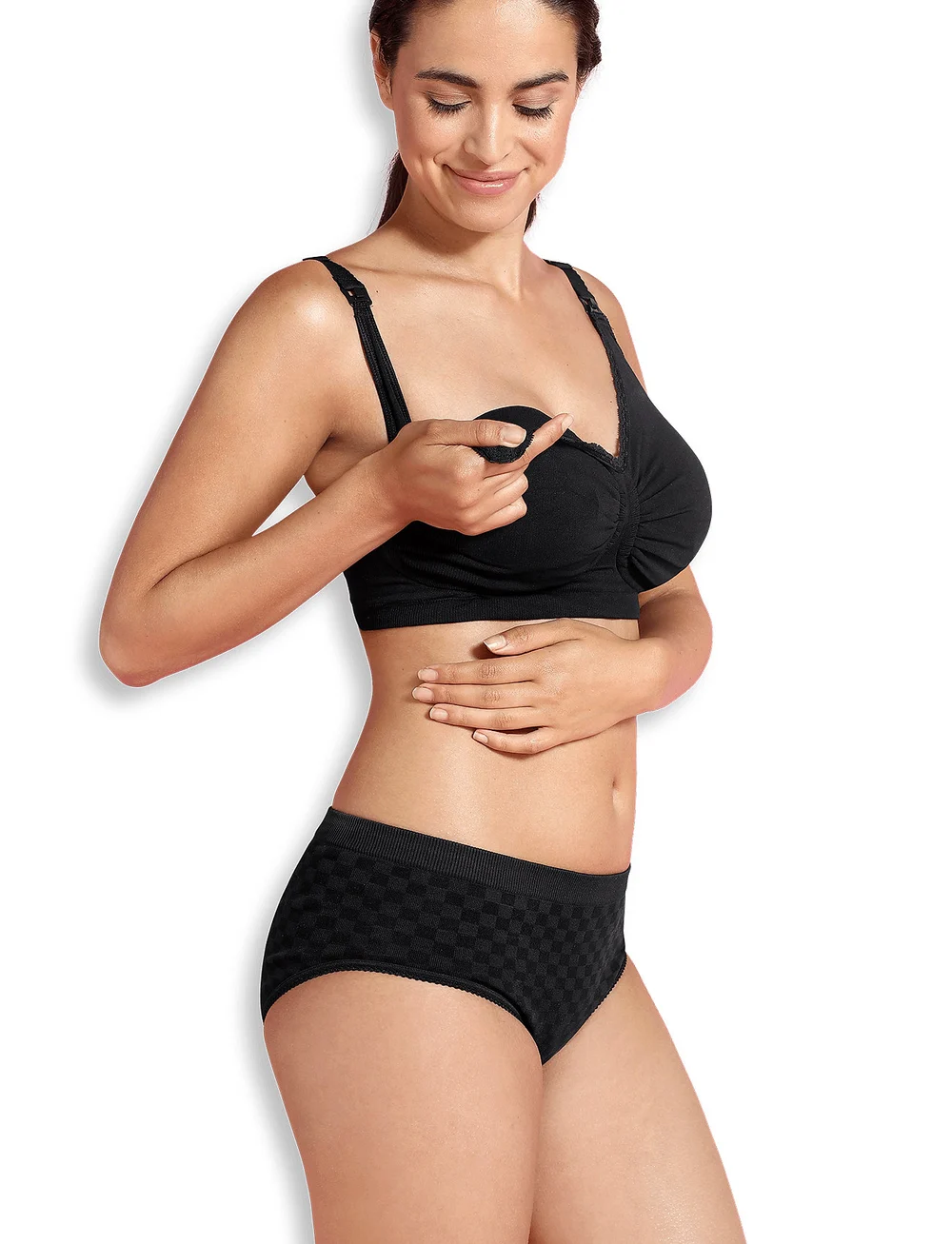 Carriwell - Maternity & Nursing Bra + Padded Carri-Gel support - unterwäsche - black - 0