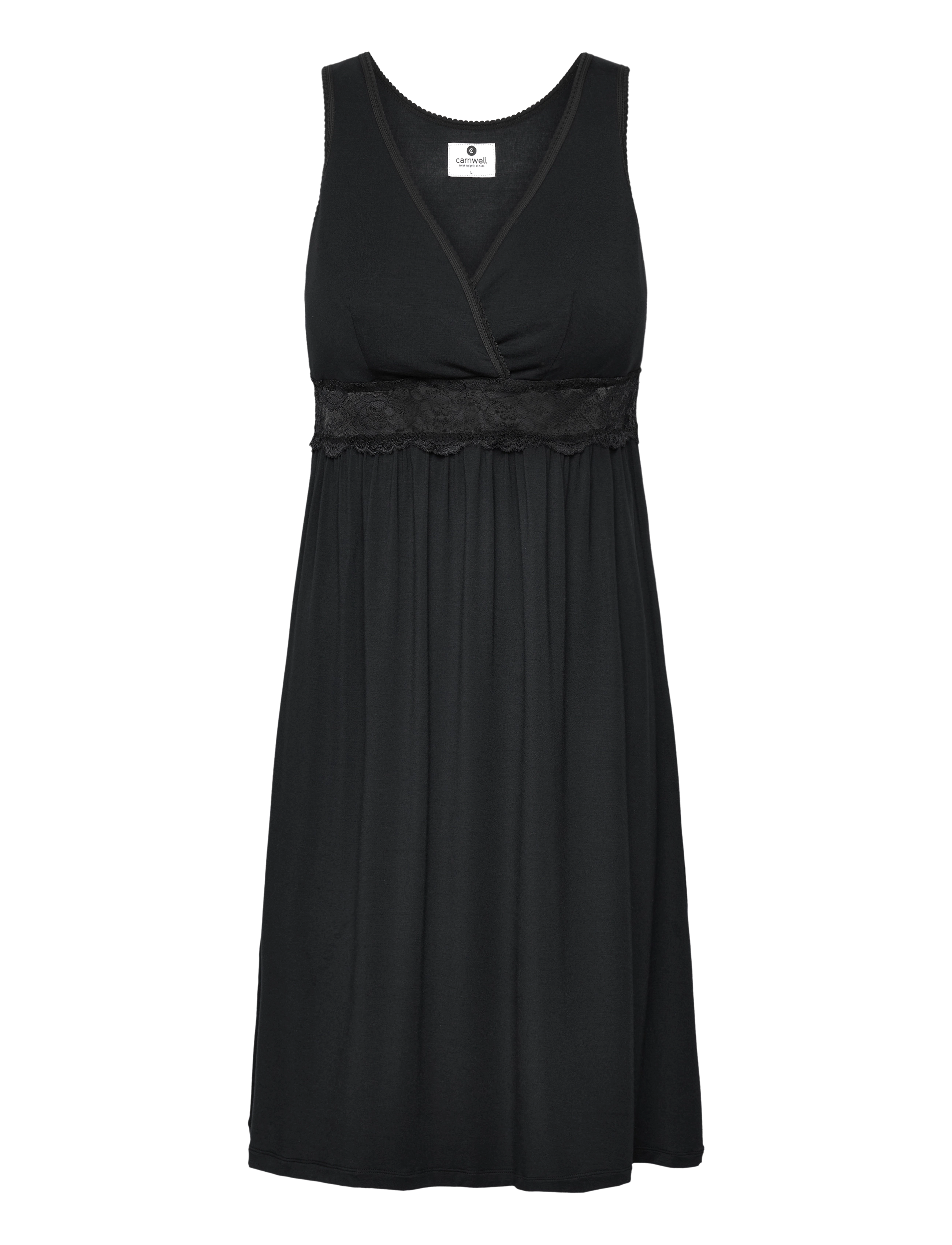 CARRIWELL Maternity & Nursing Nightie Schwarz - L - Damen