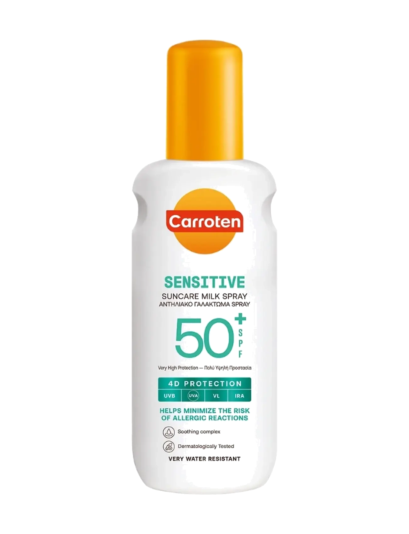 Carroten Sensitive Milk Spray Spf 50+, 200 ml, Nude, Solpleje > Krop, Dame