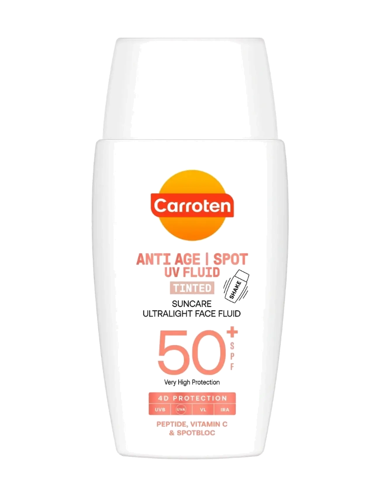 Carroten Antiage & Antispot Face Fluid Spf 50+, 50 ml, Nude, Solpleje > Ansigt, Dame