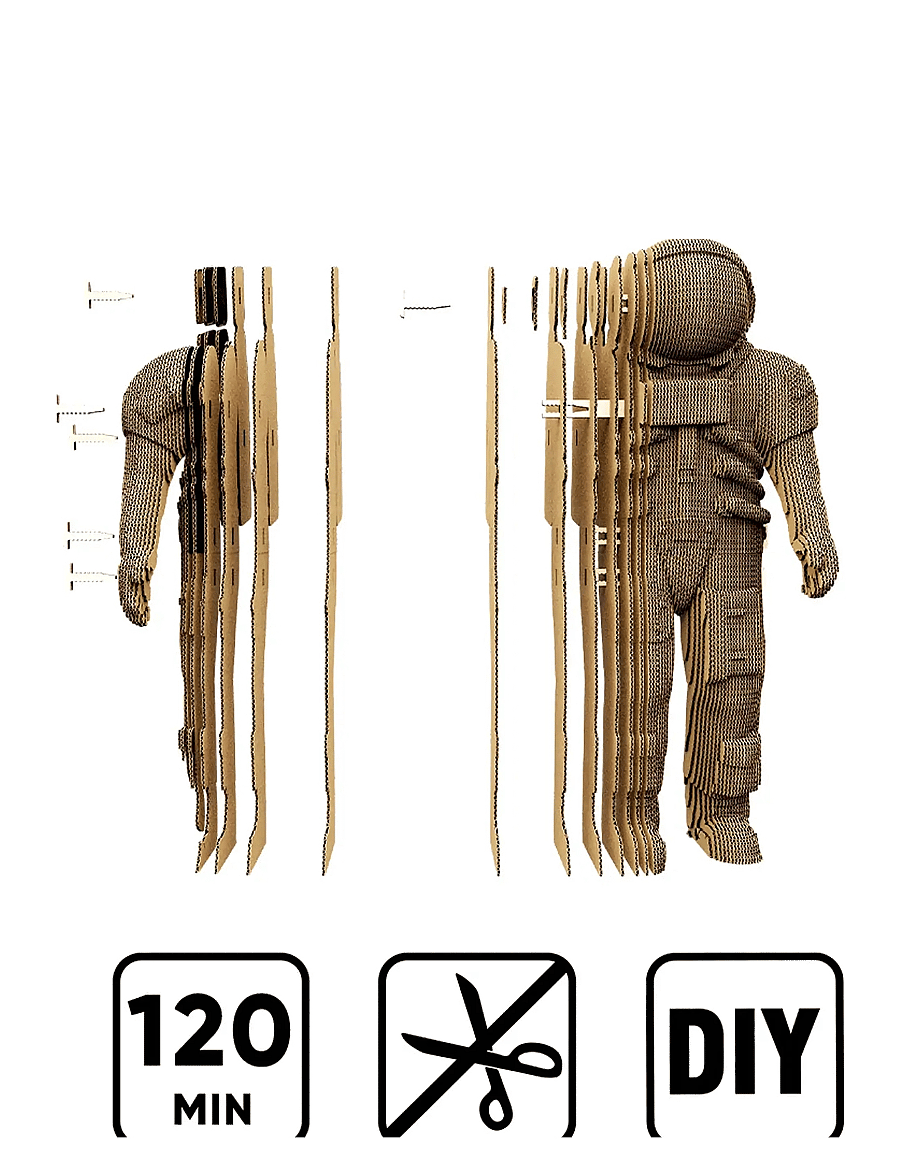 Cartonic - Cartonic 3D Puzzle ASTRONAUT - holzfiguren - brown - 4