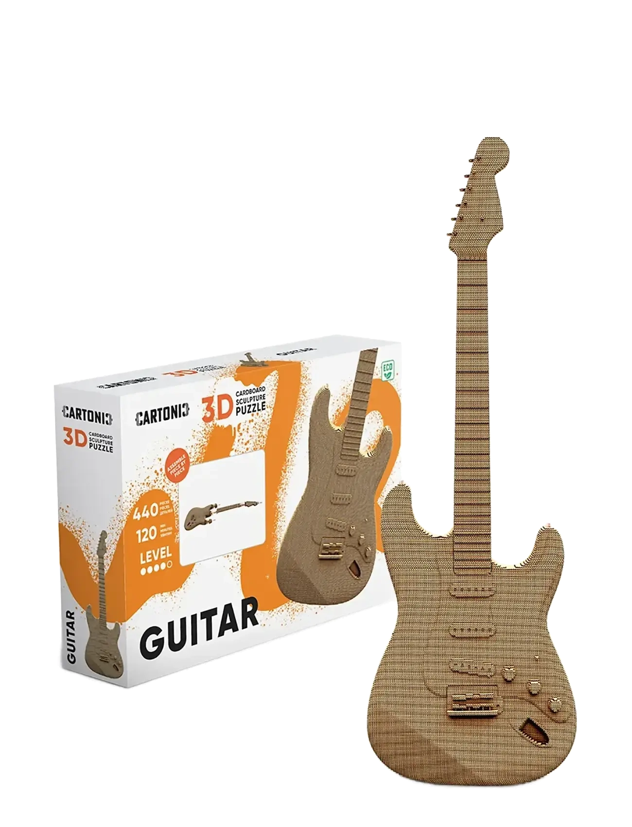 Cartonic Cartonic 3D Puzzle GUITAR - 4 for 3 - BROWN / brown