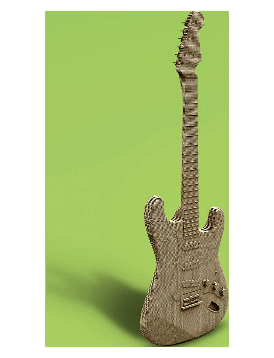 Cartonic - Cartonic 3D Puzzle GUITAR - holzfiguren - brown - 1