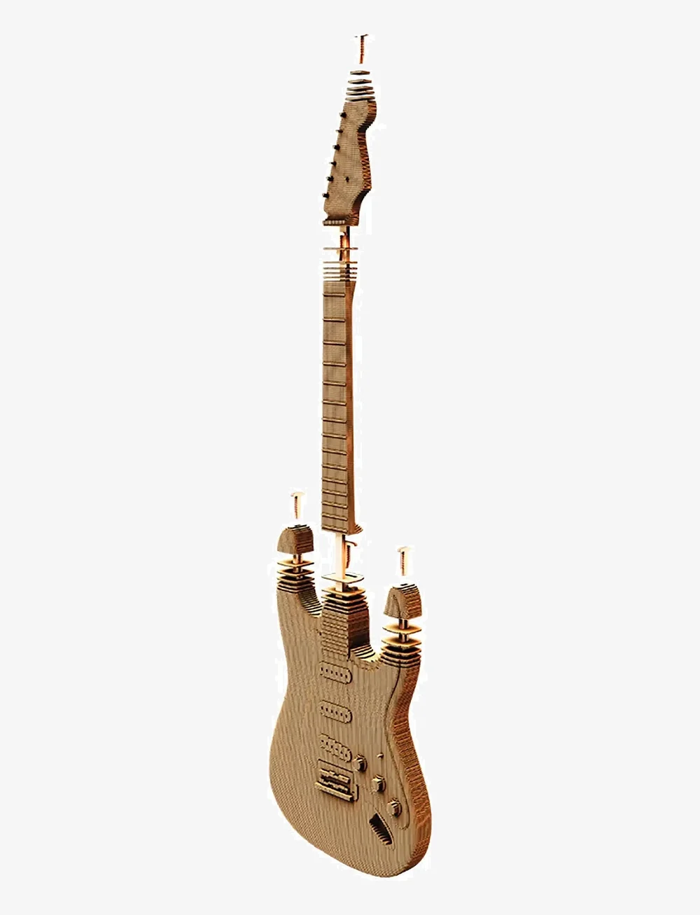 Cartonic - Cartonic 3D Puzzle GUITAR - osta hinna alusel - brown - 3