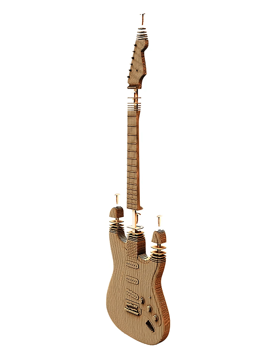 Cartonic - Cartonic 3D Puzzle GUITAR - holzfiguren - brown - 3