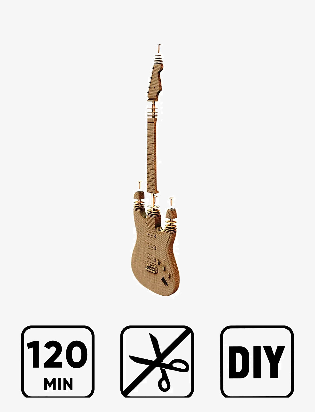 Cartonic - Cartonic 3D Puzzle GUITAR - holzfiguren - brown - 5