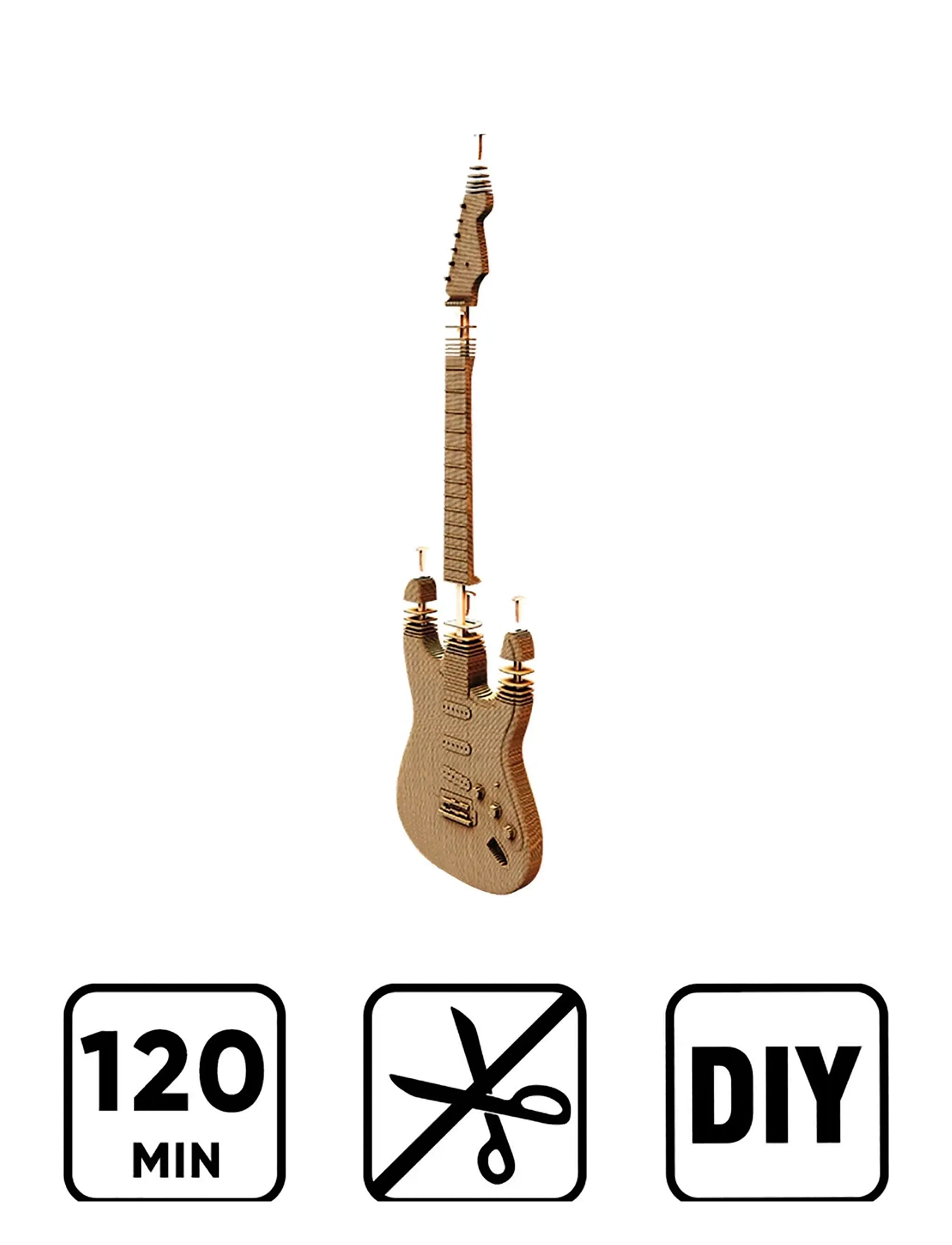 Cartonic - Cartonic 3D Puzzle GUITAR - wooden figures - brown - 5