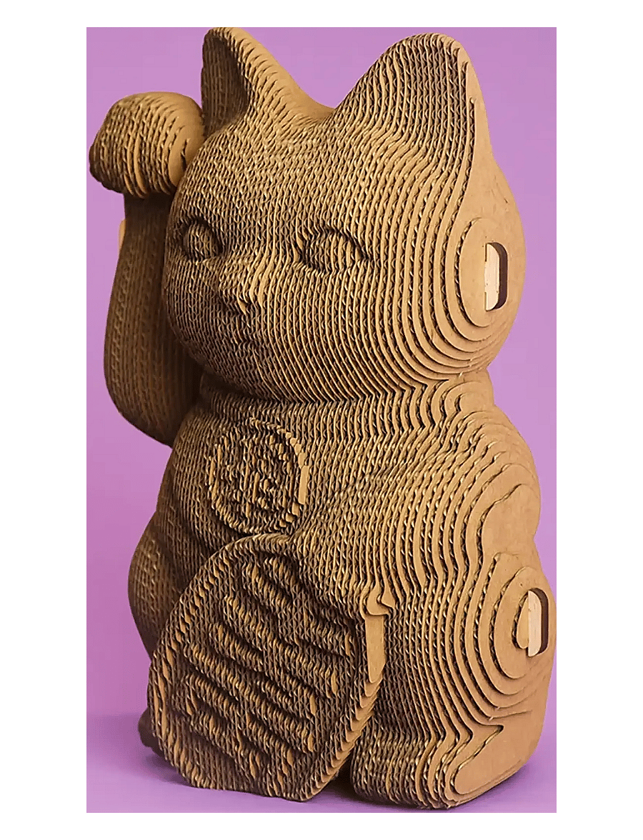 Cartonic - Cartonic 3D Puzzle LUCKY CAT - brown - 2