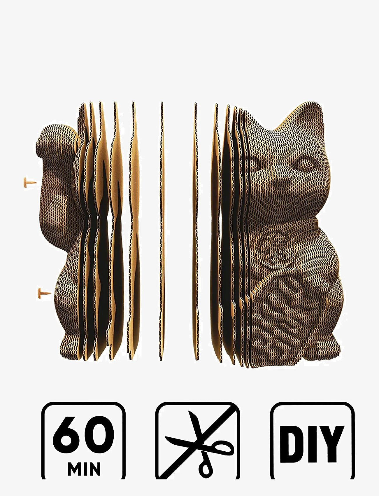 Cartonic - Cartonic 3D palapeli LUCKY CAT - brown - 5