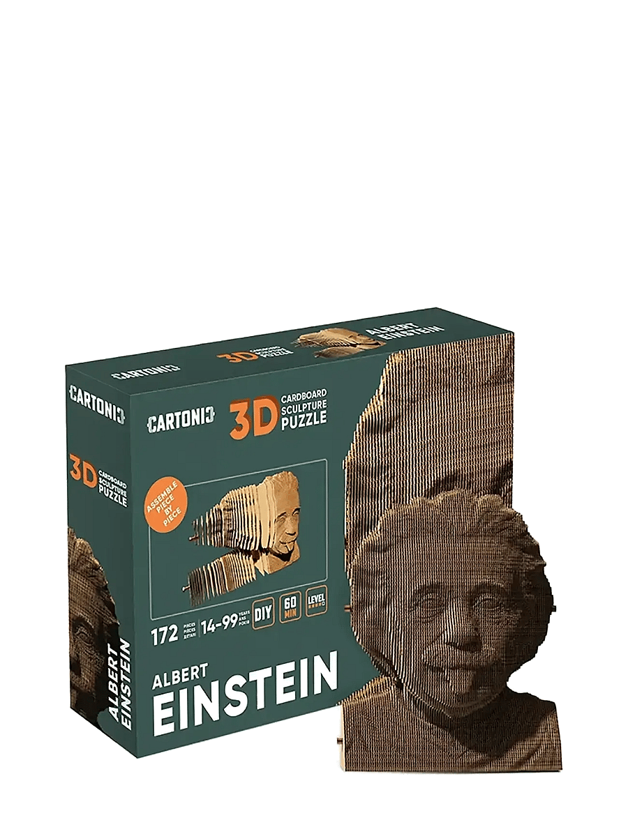 Cartonic - Cartonic 3D Puzzle EINSTEIN - holzfiguren - brown - 0