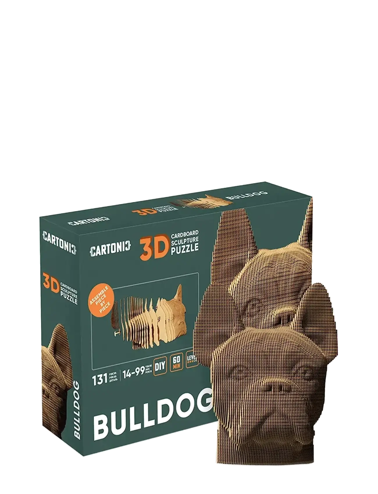 CARTONIC Cartonic 3D Puslespil Bulldog Braun - 31X 5.8X 21.5CM - Unisex