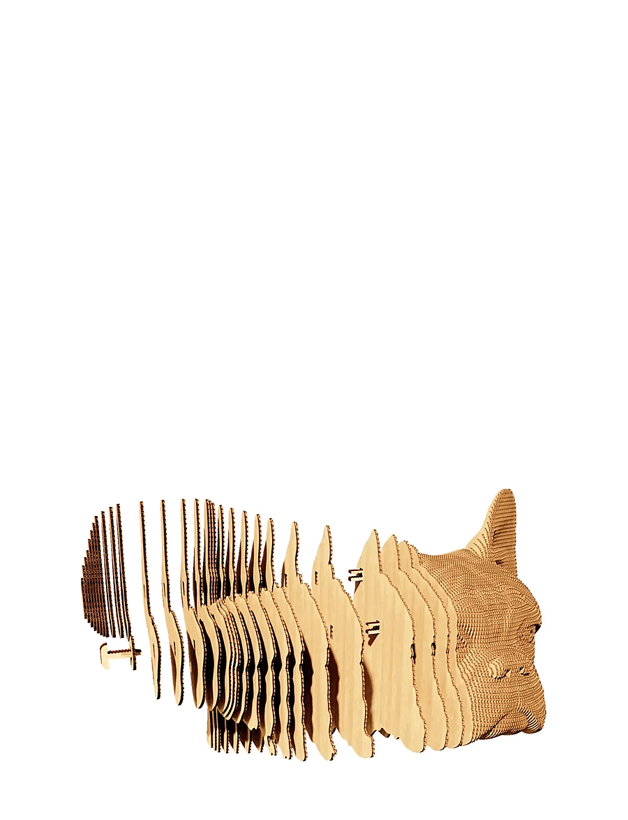 Cartonic - Cartonic 3D Puzzle BULLDOG - holzfiguren - brown - 3