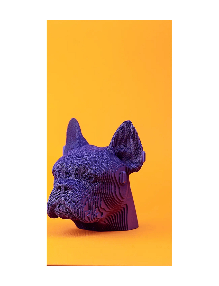 Cartonic - Cartonic 3D Puzzle BULLDOG - holzfiguren - brown - 5