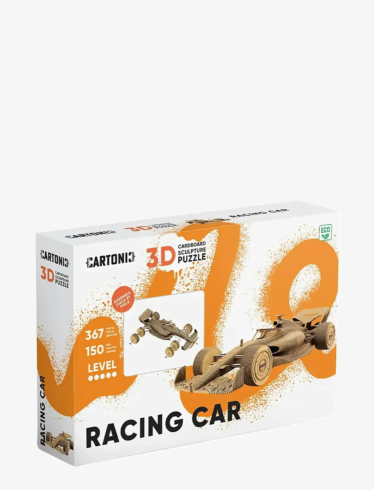 Cartonic - Cartonic 3D Puzzle RACECAR - holzfiguren - brown - 0