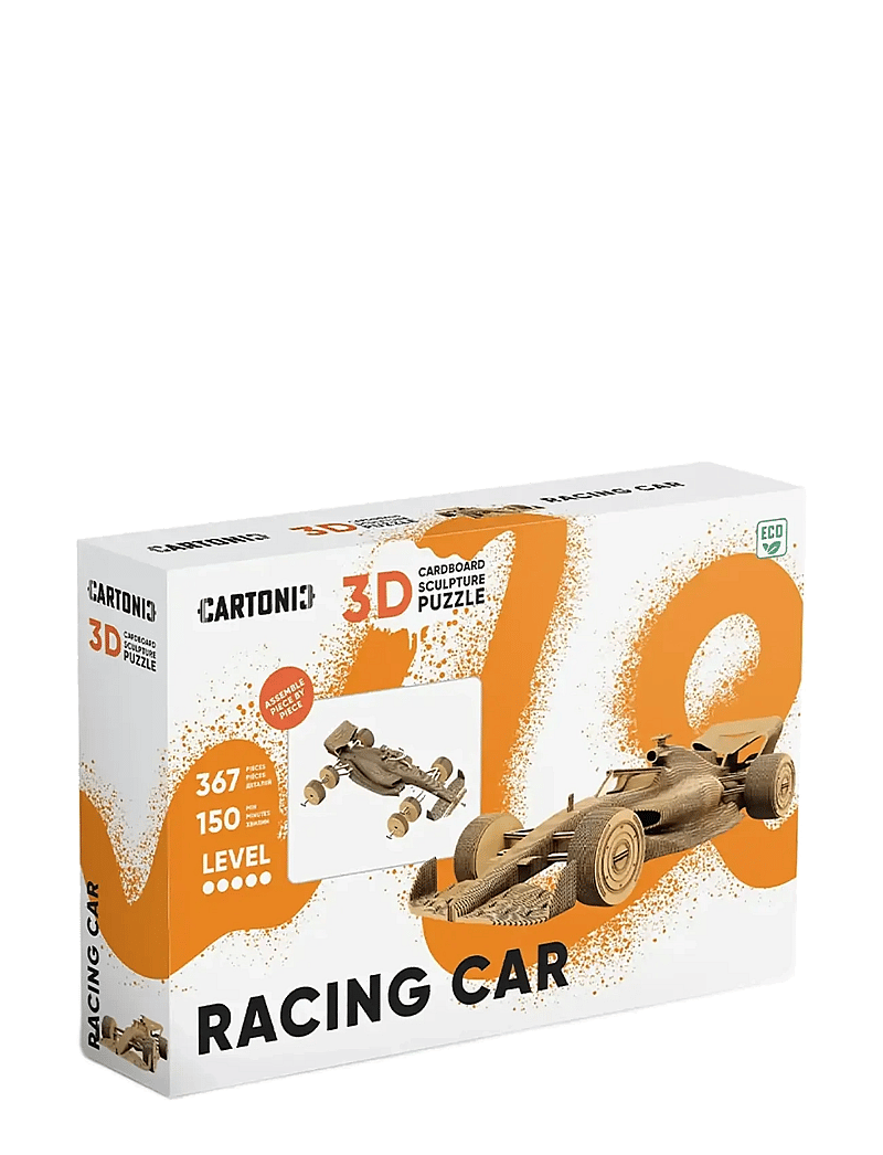 Cartonic - Cartonic 3D Puzzle RACECAR - holzfiguren - brown - 0