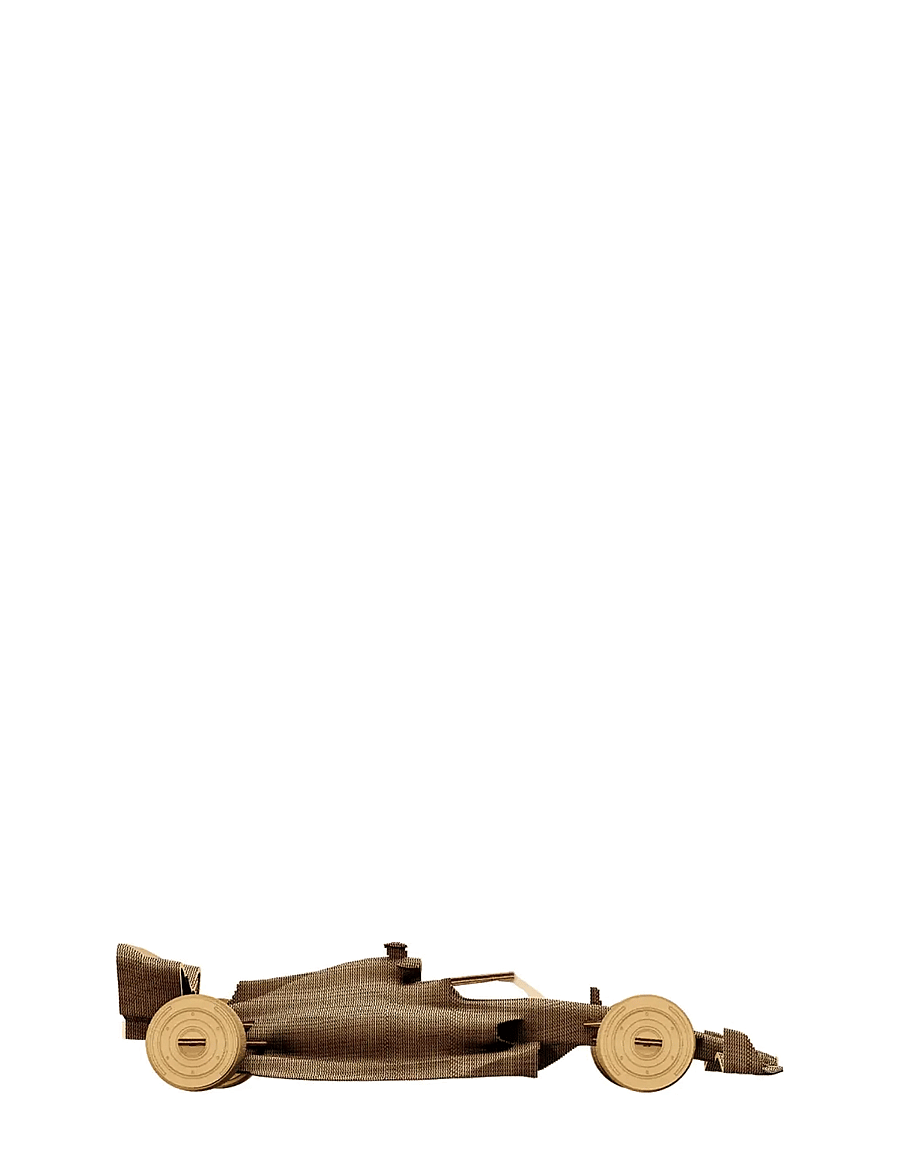 Cartonic - Cartonic 3D Puzzle RACECAR - holzfiguren - brown - 3