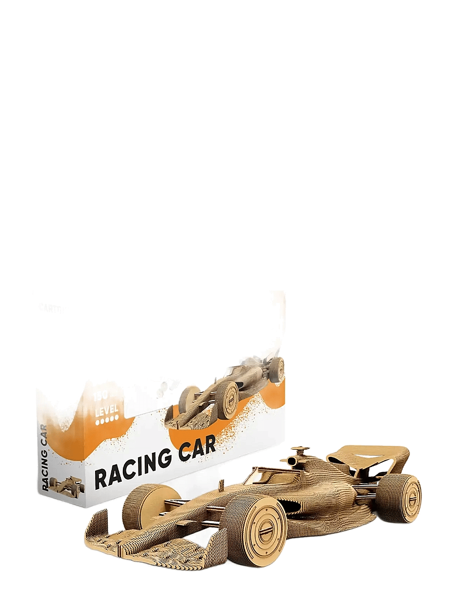Cartonic - Cartonic 3D Puzzle RACECAR - holzfiguren - brown - 5