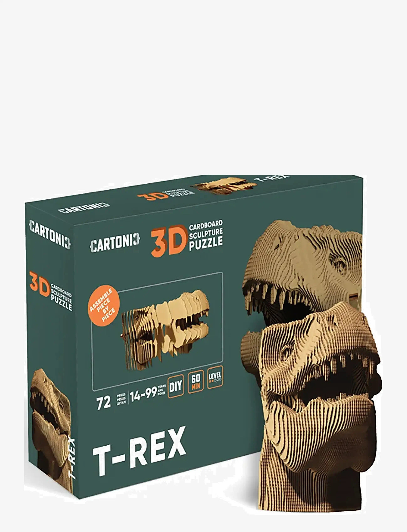 Cartonic - Cartonic 3D Puzzle T-REX - holzfiguren - brown - 0