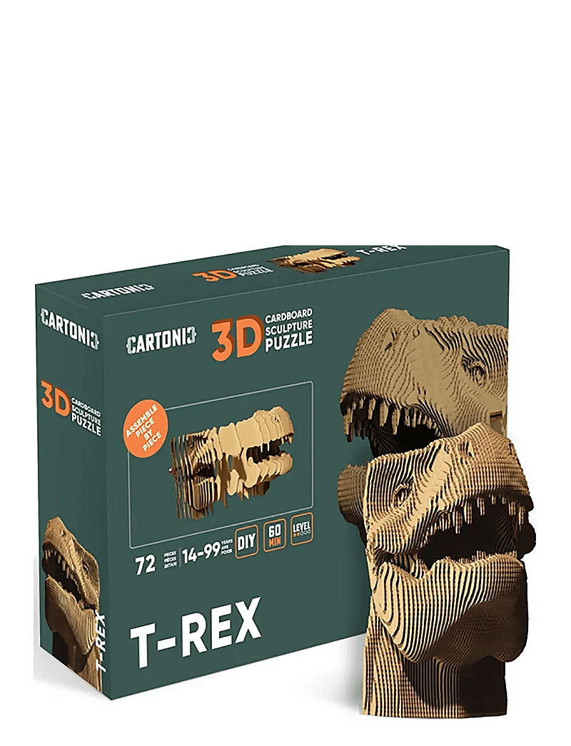 Cartonic - Cartonic 3D Puzzle T-REX - holzfiguren - brown - 0
