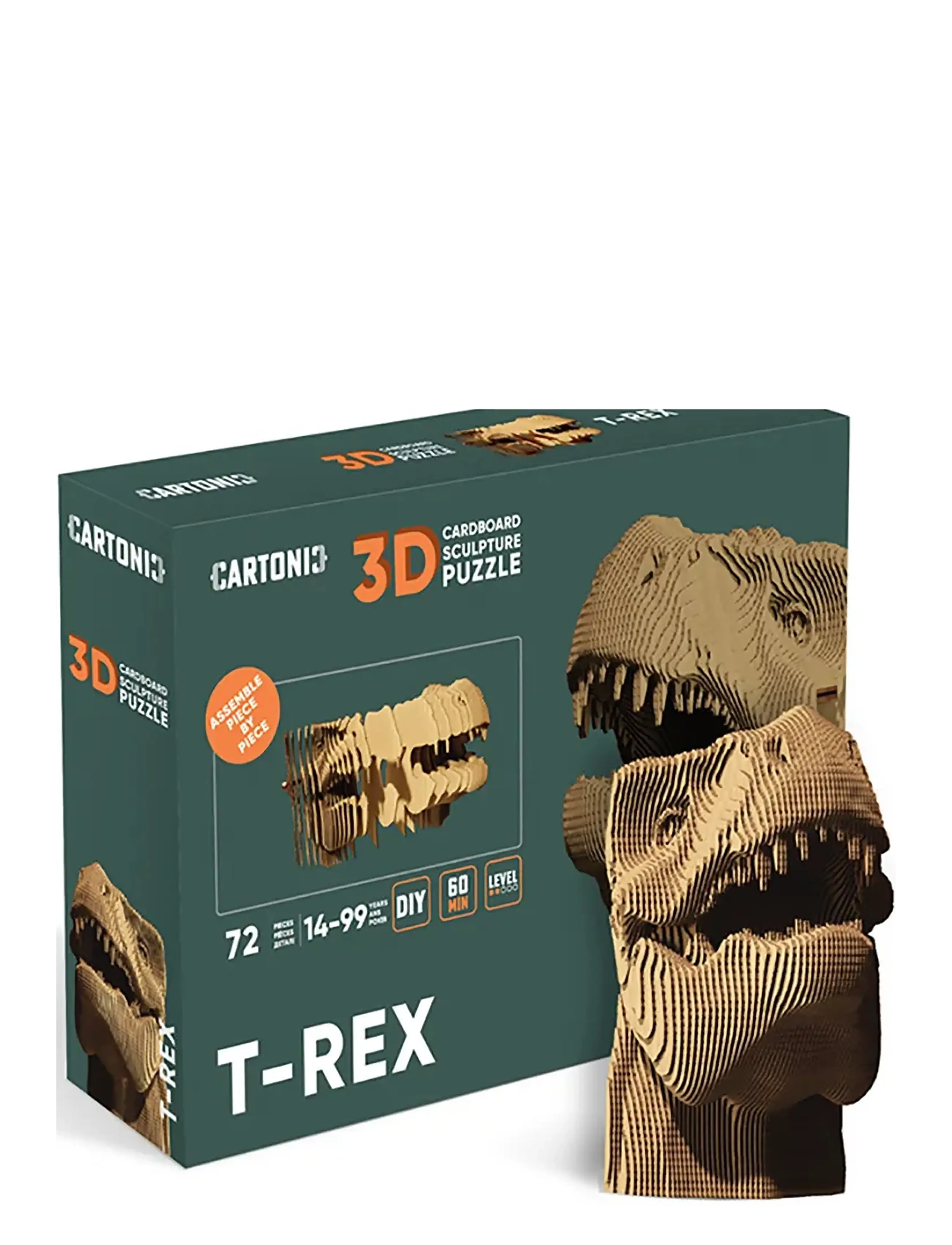 Cartonic Cartonic 3D Puzzle T-REX - 4 for 3 - BROWN / brown
