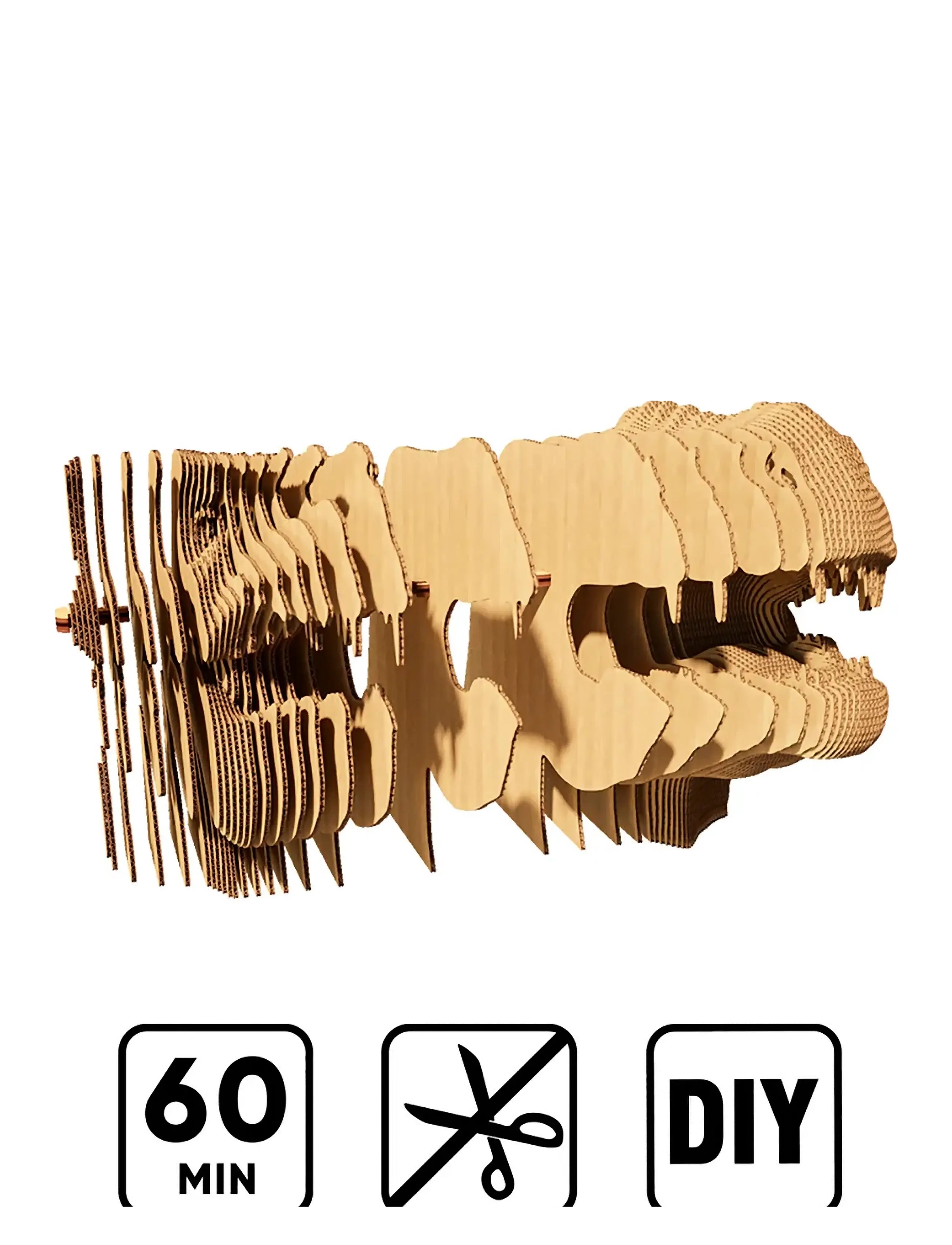 Cartonic - Cartonic 3D Puzzle T-REX - wooden figures - brown - 4