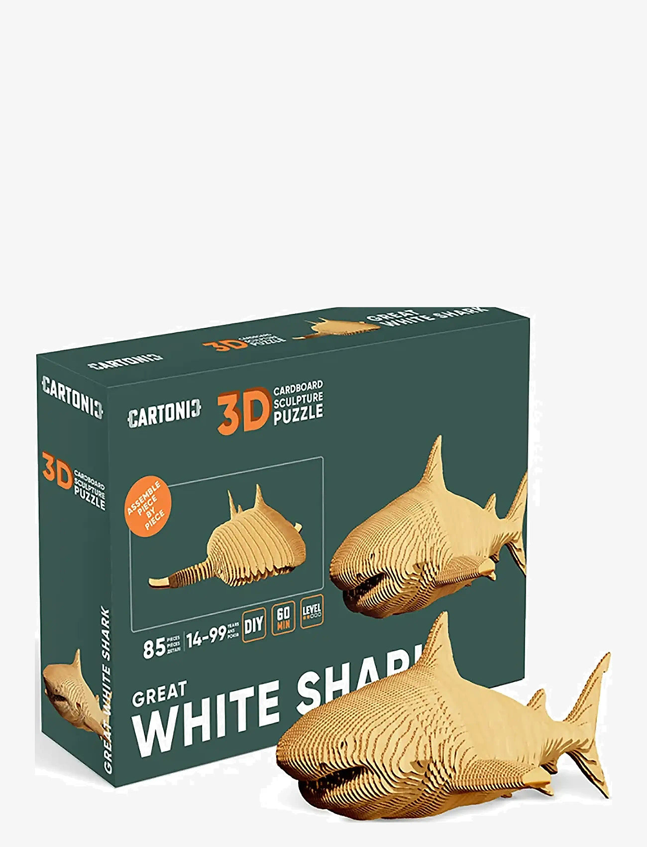 Cartonic - Cartonic 3D Pussel HAJ - träfigurer - brown - 0