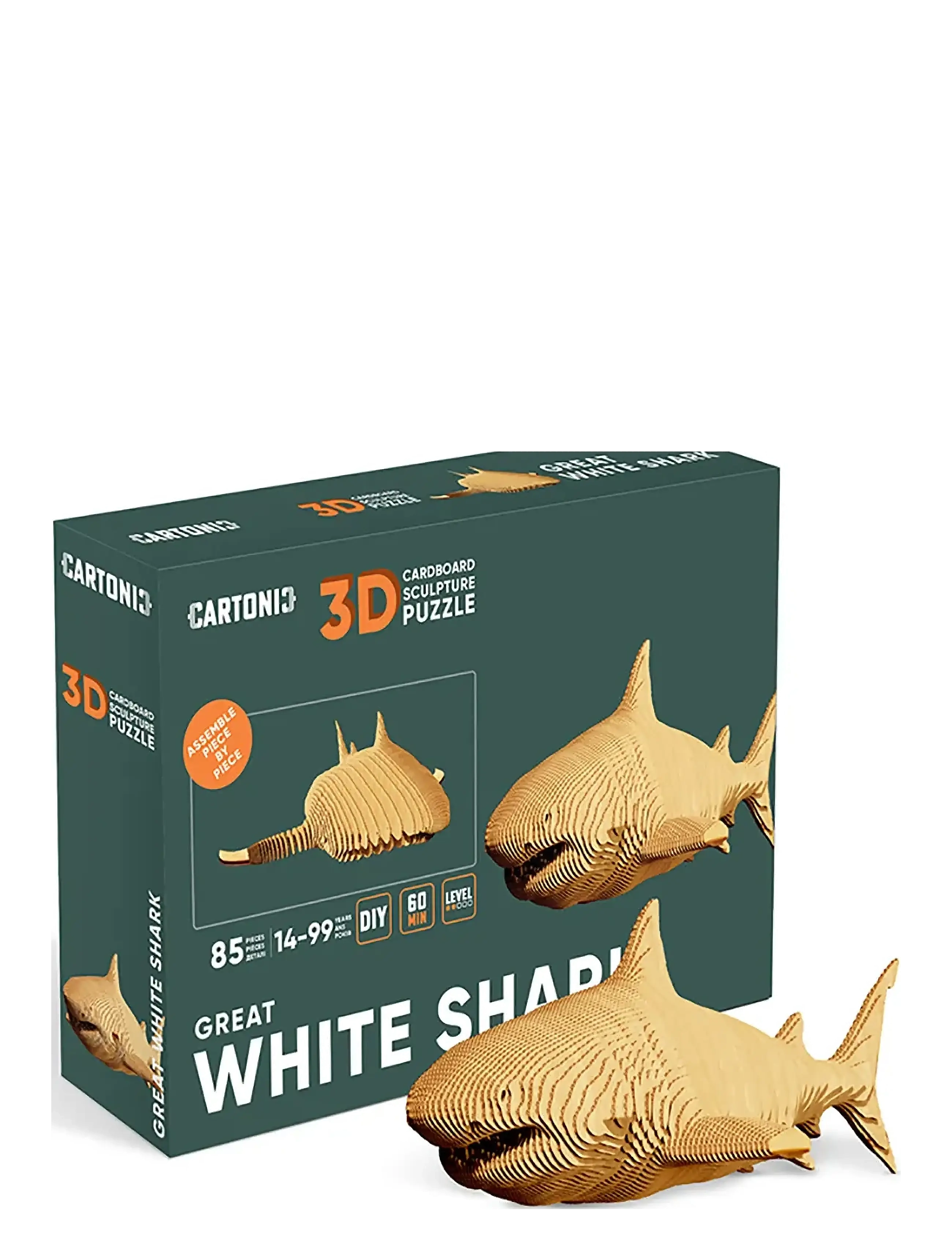 Cartonic Cartonic 3D Puzzle SHARK - 4 for 3 - BROWN / brown