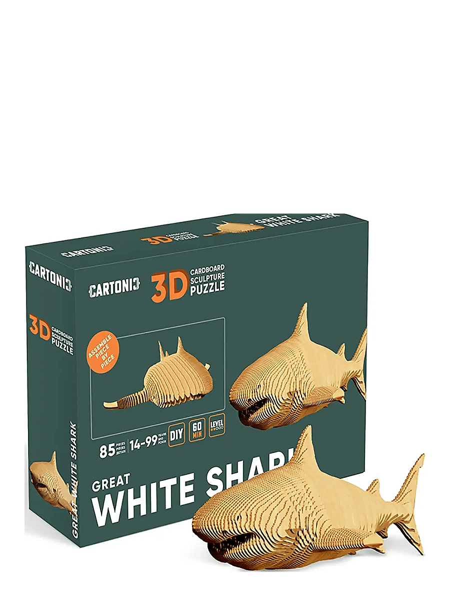 Cartonic - Cartonic 3D Puzzle SHARK - holzfiguren - brown - 1