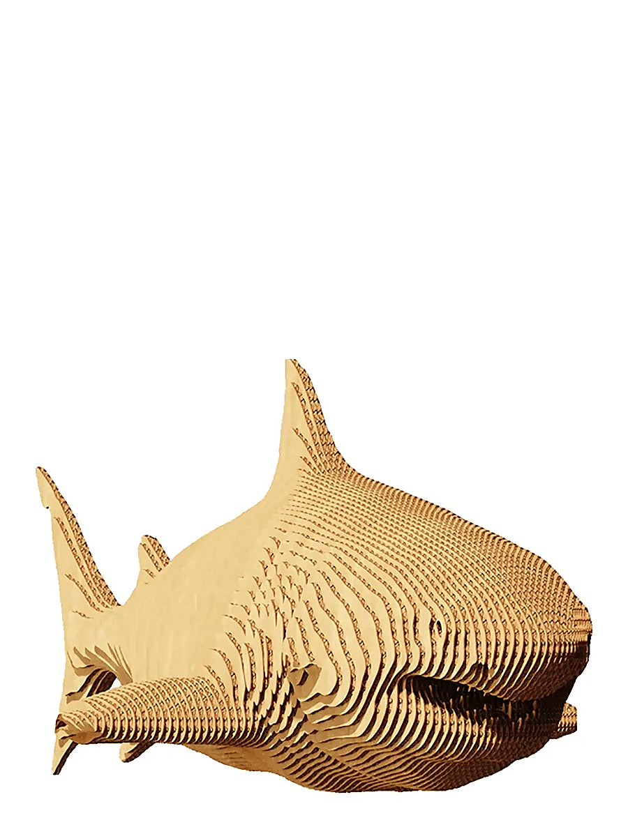 Cartonic - Cartonic 3D Puzzle SHARK - holzfiguren - brown - 3