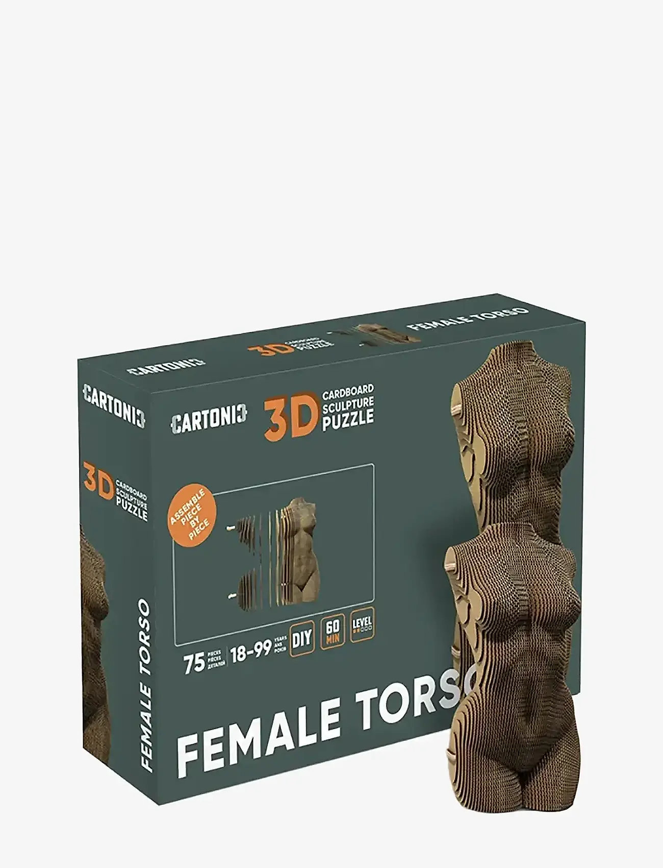 Cartonic - Cartonic 3D Puzzle FEMALE TORSO - holzfiguren - brown - 0