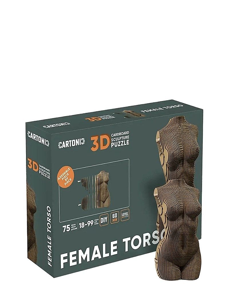 Cartonic - Cartonic 3D Puzzle FEMALE TORSO - holzfiguren - brown - 0