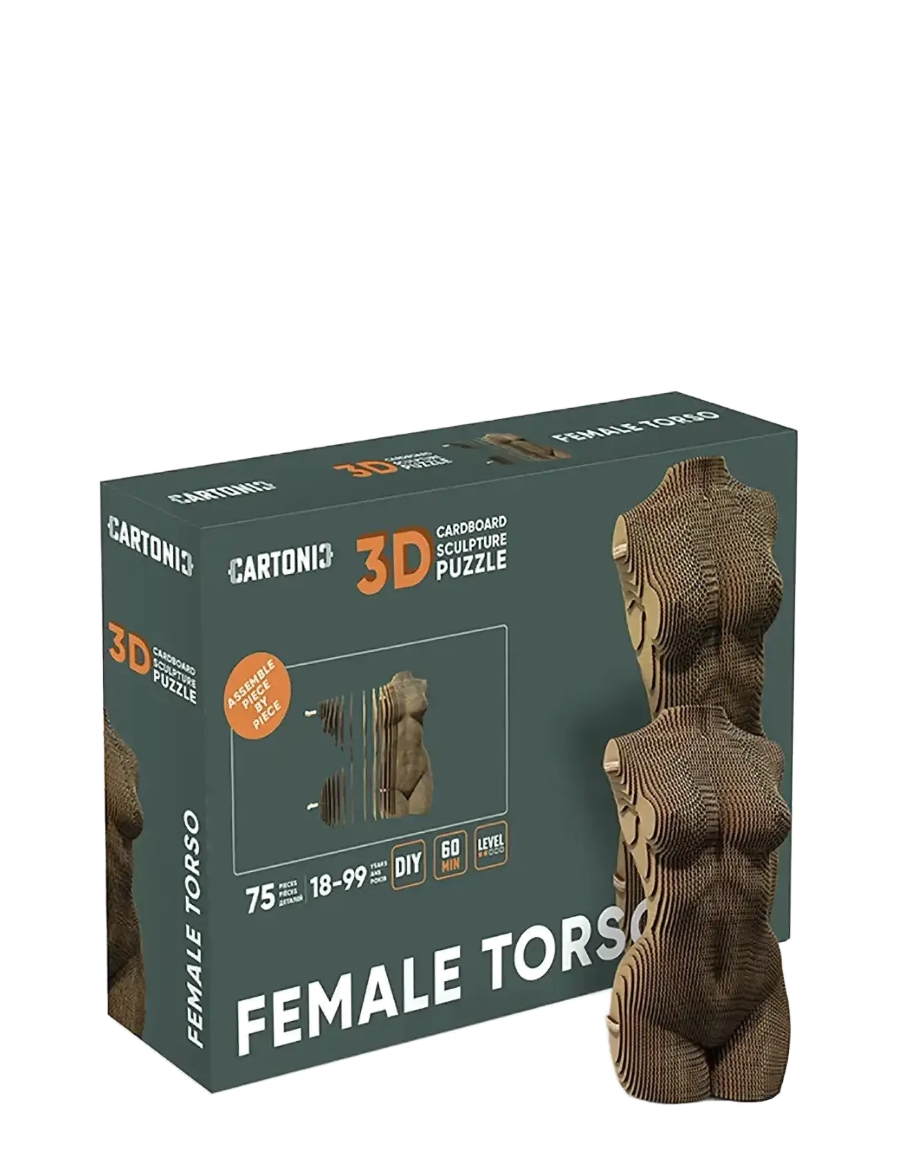 Cartonic Cartonic 3D puslespil KVINDE TORSO - Spil & puslespil - BROWN / brown