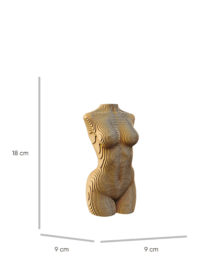 Cartonic - Cartonic 3D Puzzle FEMALE TORSO - holzfiguren - brown - 4