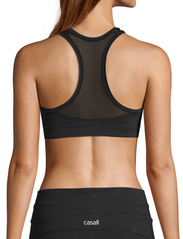 Casall - Iconic wool sports bra - sport bras: high support - black logo - 3