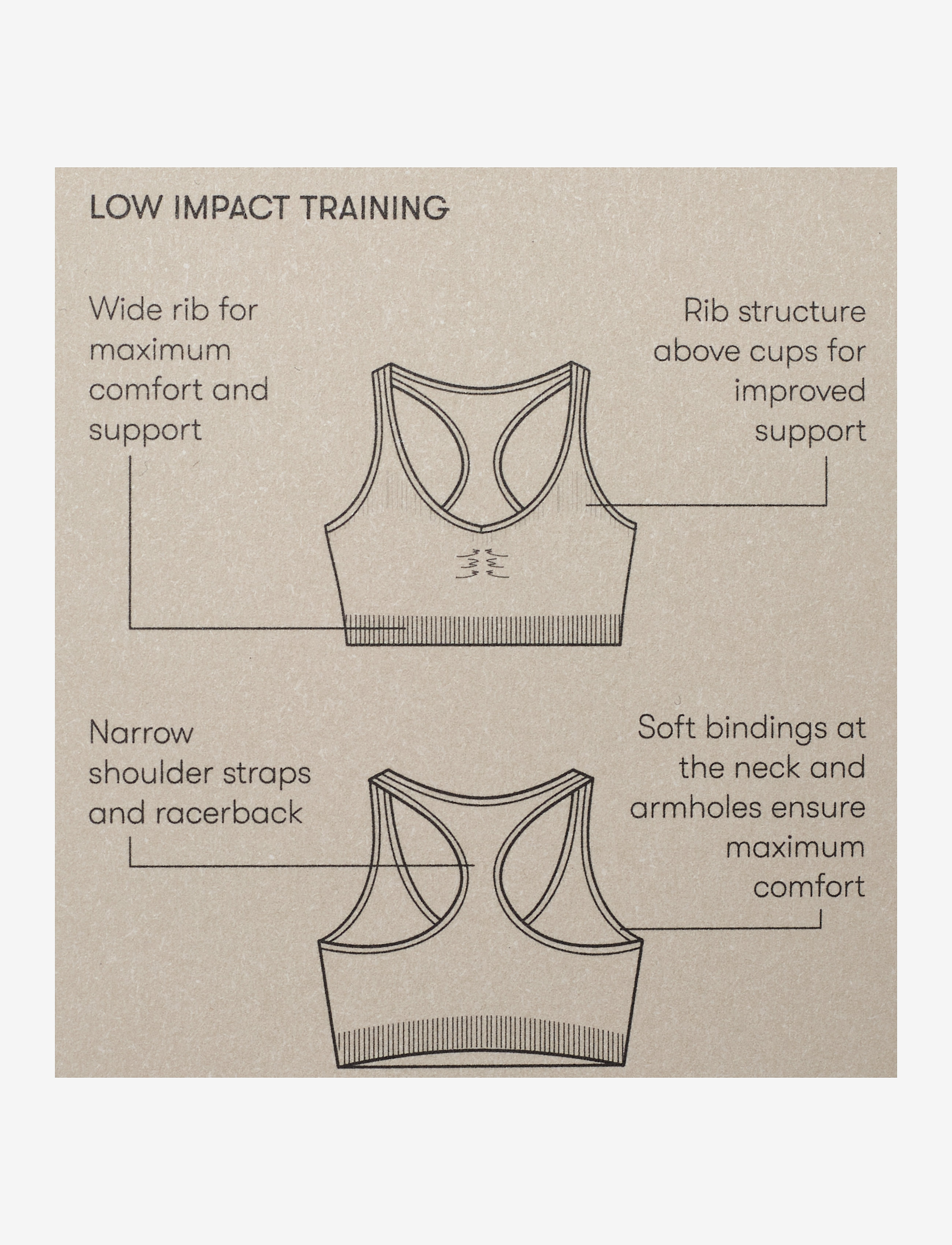 Casall - Soft Sports Bra - sports bh'er: lav støtte - black - 3