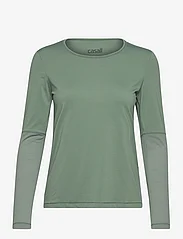 Casall - Essential Mesh Detail Long Sleeve - pitkähihaiset topit - dusty green - 0