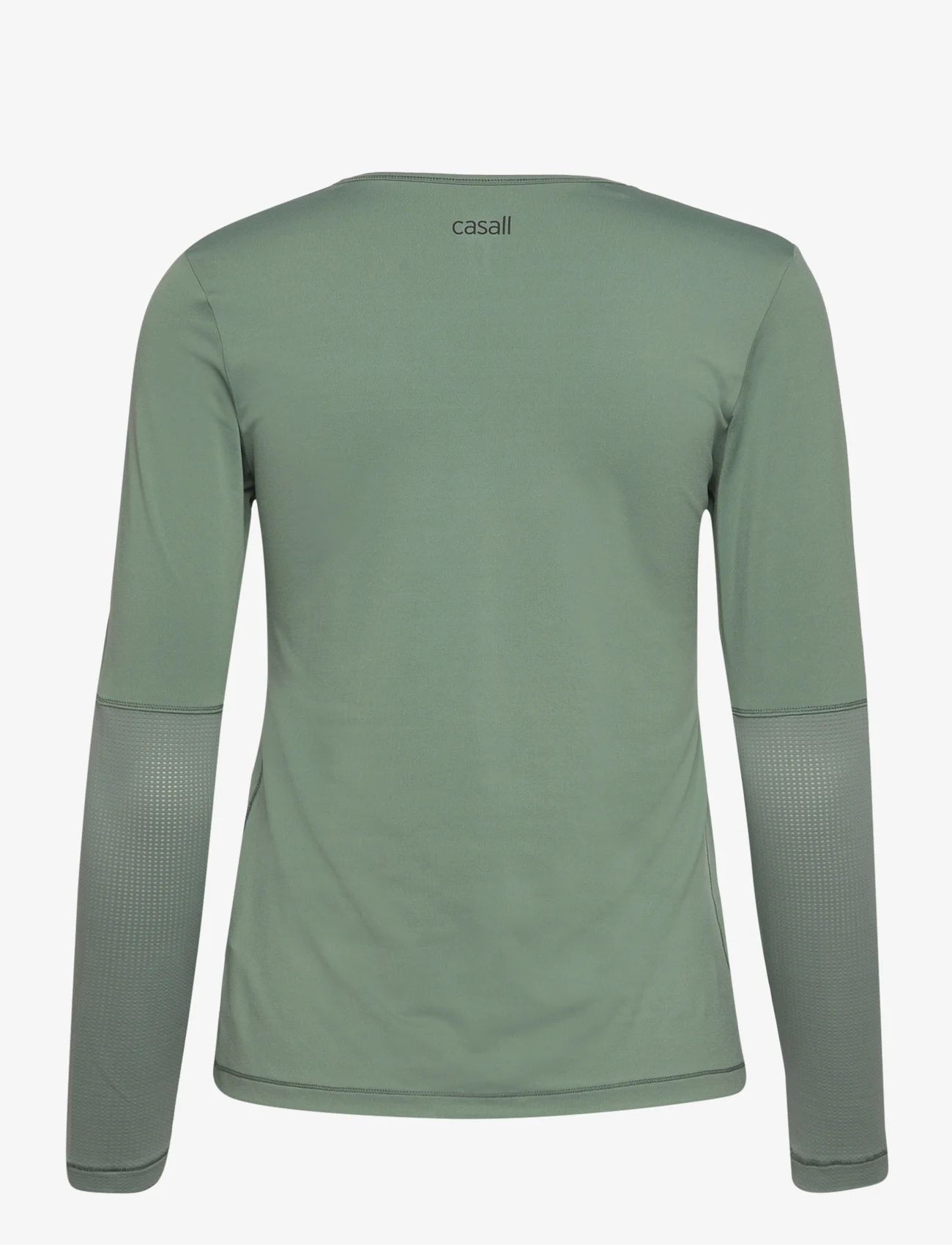 Casall - Essential Mesh Detail Long Sleeve - långärmade tröjor - dusty green - 1