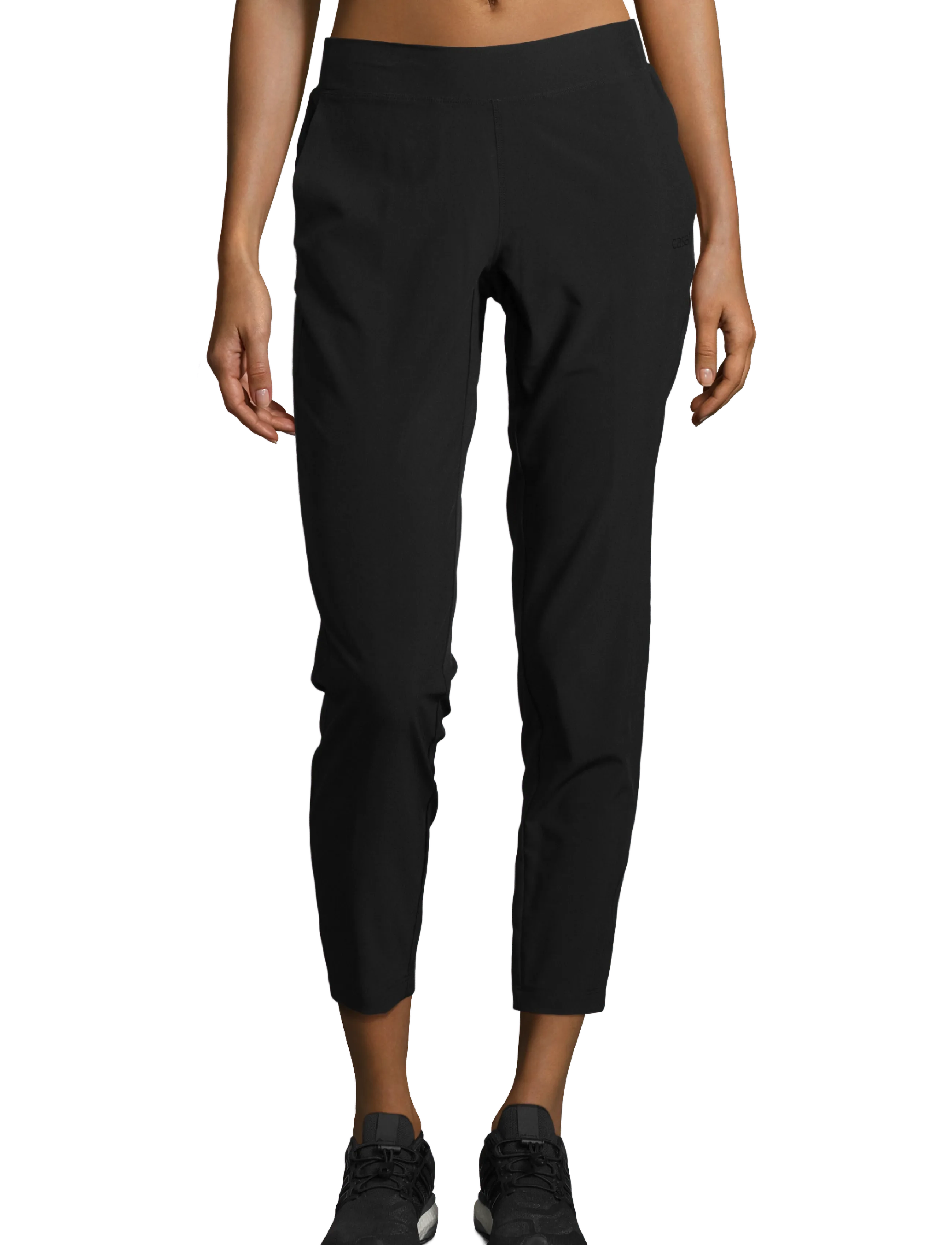 Casall Slim Woven Pants - Byxor - BLACK / black