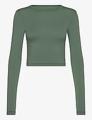 Casall - Crop Long Sleeve - Īsi topi - dusty green - 0