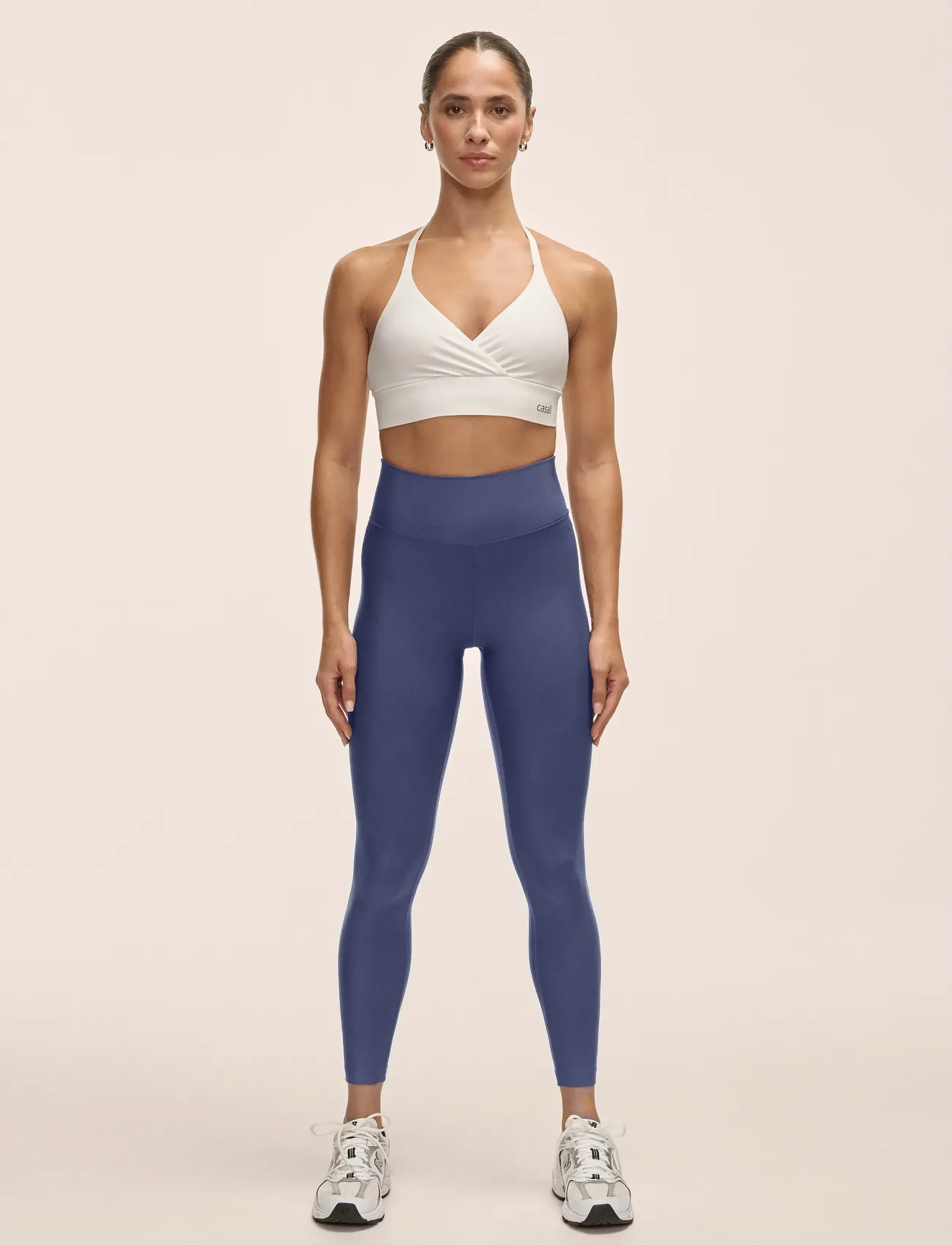 Casall Graphic High Waist Tights, 36, Sport, Blau - Running-training Frauen
