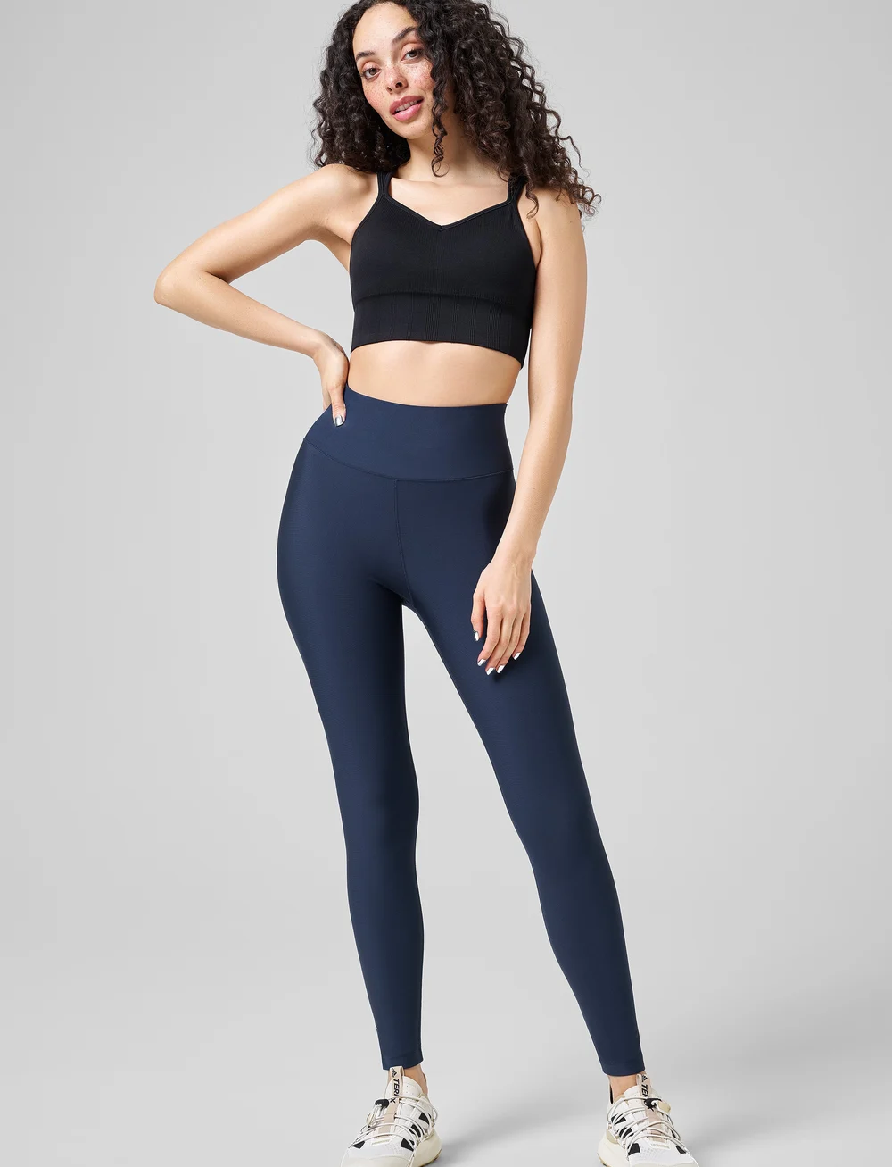 Casall - Graphic High Waist Tights - 7/8 längd - core blue - 0